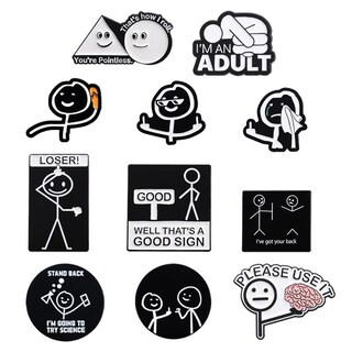 Foto 1 | Foto 1 | Set De Broches Colección Stick Figure Collection Aleación Esmaltada 10 Unidades - Venta Internacional.