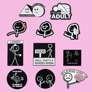 Foto 2 | Foto 2 | Set De Broches Colección Stick Figure Collection Aleación Esmaltada 10 Unidades - Venta Internacional.