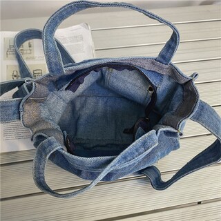 Foto 2 | Foto 2 | Bolso Bandolera De Mezclilla Moderno Para Mujer 24 Cm - Venta Internacional.
