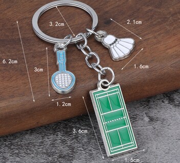 Foto 3 | Foto 3 | Llavero De Bádminton Con Volante De Raqueta Aleación De Zinc - Venta Internacional.