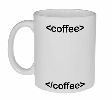 Foto 1 | Foto 1 | Taza De Café De Cerámica Con Diseño Inspirado En Código Html 350 Ml - Venta Internacional.