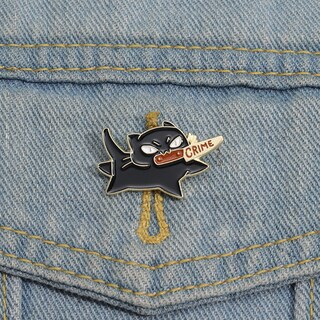 Foto 2 | Foto 2 | Brooch Pins Bonitos Alfileres Para Blusa Con Dibujos Animados De Gatos Negros - Venta Internacional.