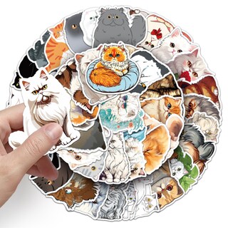 Foto 2 | Foto 2 | Paquete De Pegatinas De Vinilo Con Diseño De Gato Persa 52 Unidades - Venta Internacional.