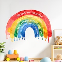 Pegatinas De Pared Inspiradoras Con Diseño De Arcoíris Con Citas Motivadoras - Venta Internacional.