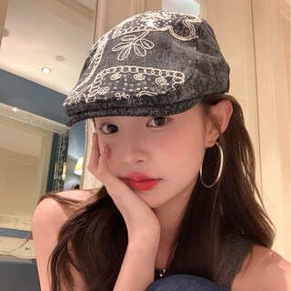 Foto 2 | Foto 2 | Gorra De Mezclilla Plana Con Estampado De Bandana Gatsby Newsboy Para Hombre - Venta Internacional.