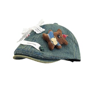Foto 1 | Foto 1 | Gorra Plana De Mezclilla Para Mujer Con Bordado De Osito De Peluche - Venta Internacional.