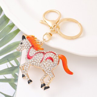 Foto 2 | Foto 2 | Llavero Creative Stripe Con Colgante De Caballo Aleación De Diamantes De Imitación - Venta Internacional.