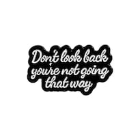 Broche De Aleación Con Cita Motivacional Con Frase «no Mires Atrás» - Venta Internacional.