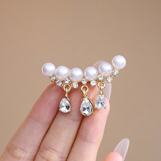 Foto 2 | Foto 2 | Broche De Lujo Con Borla De Perlas Y Colgante De Cristal Para Blusa - Venta Internacional.