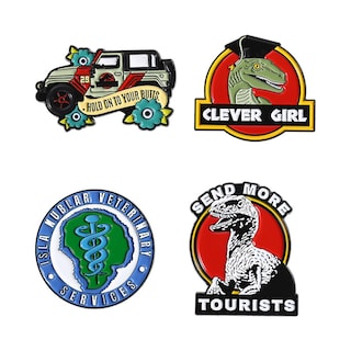 Foto 1 | Foto 1 | Set De Broches Insignias Creativas De Dibujos Animados De Dinosaurios - Venta Internacional.