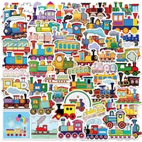 Set De Pegatinas Train 56 Piezas Para Niños Diseño Colorido De Dibujos Animados - Venta Internacional.