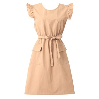 Foto 1 | Foto 1 | Vestido Tipo Delantal Sin Mangas Con Lazo En La Cintura Y Mangas Con Volantes - Venta Internacional.