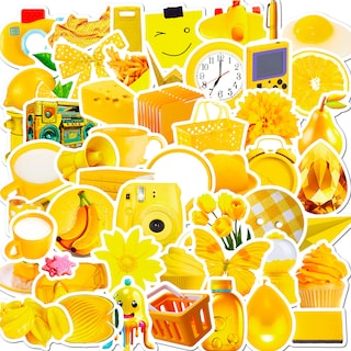 Foto 1 | Foto 1 | Paquete De Pegatinas Amarillas Con Dibujos Animados Bonitos 50 Unidades Impermeables - Venta Internacional.