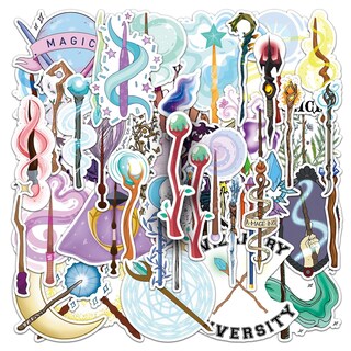 Foto 1 | Foto 1 | Paquete De Pegatinas Con Diseño De Varita Mágica 50 Unidades Para Decoración Diy - Venta Internacional.