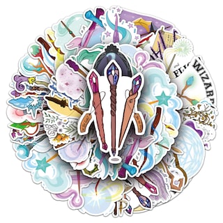 Foto 2 | Foto 2 | Paquete De Pegatinas Con Diseño De Varita Mágica 50 Unidades Para Decoración Diy - Venta Internacional.