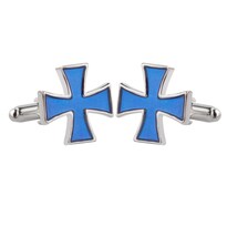 Gemelos De Aleación Con Forma De Cruz Azul Para Hombre 1 8 Cm × 1 8 Cm - Venta Internacional.