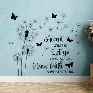 Foto 1 | Foto 1 | Adhesivos De Pared De Pvc Inspiradores Con Diseño De Diente De León Y Mariposa - Venta Internacional.