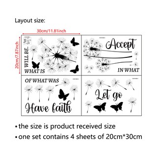 Foto 3 | Foto 3 | Adhesivos De Pared De Pvc Inspiradores Con Diseño De Diente De León Y Mariposa - Venta Internacional.