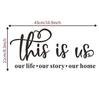 Foto 2 | Foto 2 | Adhesivo De Pared «this Is Us Family Quote Our Life Our Story» - Venta Internacional.