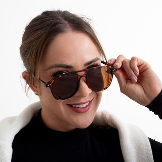 Foto 8 | Foto 8 | Lentes De Sol Baroc Super Star Brown Uv400 Unisex Aviador