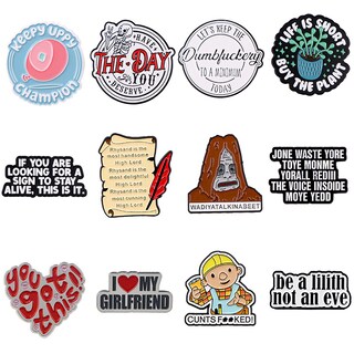 Foto 1 | Foto 1 | Juego De Broches De Aleación Con Frases Coloridas En Forma De Corazón Y Plumas - Venta Internacional.