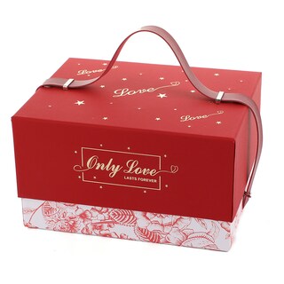 Foto 1 | Foto 1 | Caja Portátil De Papel Rojo «only Love Lasts Forever» Con Lámina Dorada - Venta Internacional.