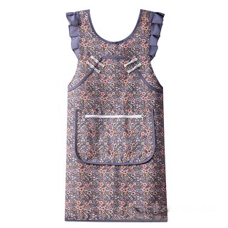 Foto 1 | Foto 1 | Delantal De Lona Floral Para Mujer Con Botones De Rana Y Bolsillo - Venta Internacional.