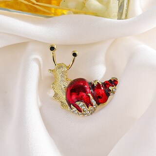 Foto 2 | Foto 2 | Broche Vintage En Forma De Caracol Esmaltado Con Diamantes De Imitación Para Ropa - Venta Internacional.