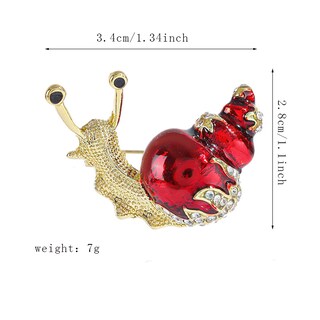 Foto 3 | Foto 3 | Broche Vintage En Forma De Caracol Esmaltado Con Diamantes De Imitación Para Ropa - Venta Internacional.