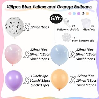 Foto 2 | Foto 2 | Kit De Guirnaldas Con Forma De Arco Con Forma De Globo 128 Piezas Diseño Pastel De Pata De Perro - Venta Internacional.