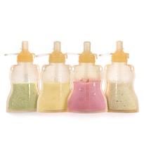 Pack De 4 Bolsas Reutilizables De Silicona Para Comida De Bebé Haakaa 120 Ml - Venta Internacional.