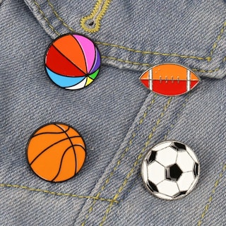 Foto 2 | Foto 2 | Juego De Broches Para Pelotas Deportivas Coloridas Aleación Esmalte Y Solapa Pi - Venta Internacional.