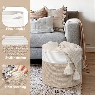 Foto 3 | Foto 3 | Cesto De Ropa Goodpick De Cuerda De Algodón 40x35 Cm Marrón Claro - Venta Internacional.