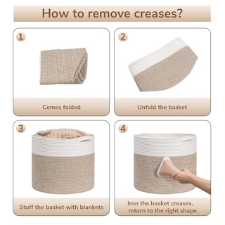 Foto 6 | Foto 6 | Cesto De Ropa Goodpick De Cuerda De Algodón 40x35 Cm Marrón Claro - Venta Internacional.