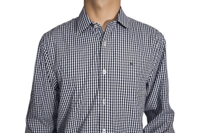 Foto 2 | Foto 2 | Camisa Cuadros Hombre Manga Larga Kenneth Cole Kcoi25cams44 Slim Fit Negro Algodón