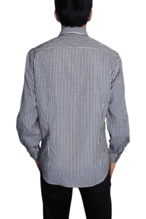 Foto 4 | Foto 4 | Camisa Cuadros Hombre Manga Larga Kenneth Cole Kcoi25cams44 Slim Fit Negro Algodón