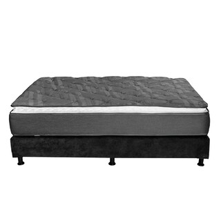 Foto 4 | Foto 4 | Colchón Spring Air Aries King Size + Box Dicasa Gris Carbón + 2 Almohadas Trinity + Sabanas Trinity