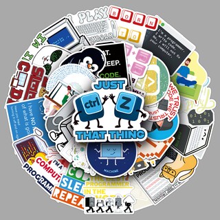 Foto 2 | Foto 2 | Set De Pegatinas Programmer 50 Unidades Para Adultos Y Adolescentes Divertidos Dibujos Animados - Venta Internacional.