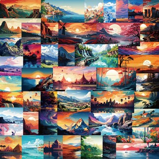 Foto 1 | Foto 1 | Vinilo De Viaje Con Estampado De Paisajes Ilustrados 50 Unidades - Venta Internacional.