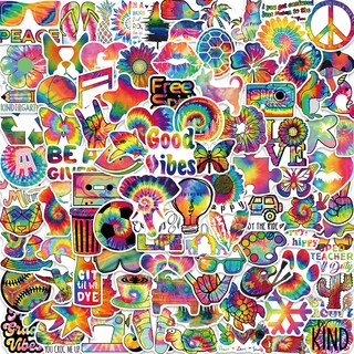 Foto 1 | Foto 1 | Paquete De Pegatinas Tie Dye 100 Unidades Pegatinas De Vinilo Impermeables - Venta Internacional.