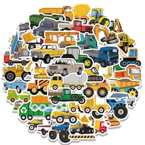 Set De Pegatinas Impermeables Para Camiones De Construcción Para Niños (50 Unidades) - Venta Internacional.