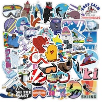 Set De Pegatinas De Esquí 50 Unidades Aventuras Al Aire Libre Impermeables - Venta Internacional.