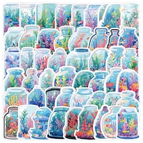 Juego De Pegatinas Mason Jar World 50 Unidades Impermeables Y Duraderas - Venta Internacional.