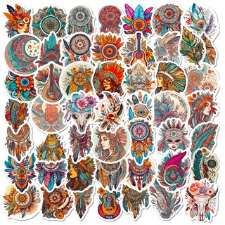 Foto 1 | Foto 1 | Paquete De Pegatinas De Vinilo De Estilo Bohemio 50 Unidades Impermeables - Venta Internacional.