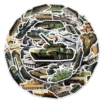 Juego De Pegatinas De Vinilo Para Tanques Militares Vehículos Militares 50 Unidades - Venta Internacional.