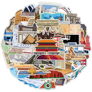 Foto 1 | Foto 1 | Pegatinas Famous Landmark Travel 50 Unidades Creative World Archi - Venta Internacional.