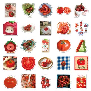 Foto 2 | Foto 2 | Paquete De Pegatinas Tomato Aesthetic Ins Style Red Tomato X50 - Venta Internacional.