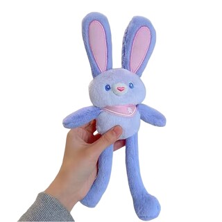 Foto 1 | Foto 1 | Llavero De Felpa Con Bonito Conejito Morado Con Orejas Largas Y Bufanda Rosa - Venta Internacional.