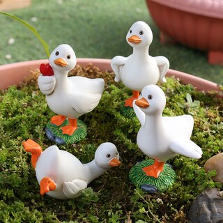 Foto 3 | Foto 3 | Escultura Decorativa De Jardín Con Forma De Pato En Pareja Resina 232 G - Venta Internacional.