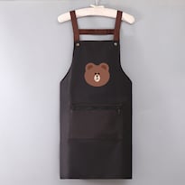 Delantal Cute Bear De Poliéster Impermeable Y Resistente Al Aceite Para Mujer - Venta Internacional.